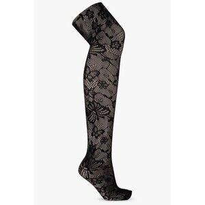 NWT GUCCI BLACK LACE TIGHTS Fionet Size S 716410 Butterfly